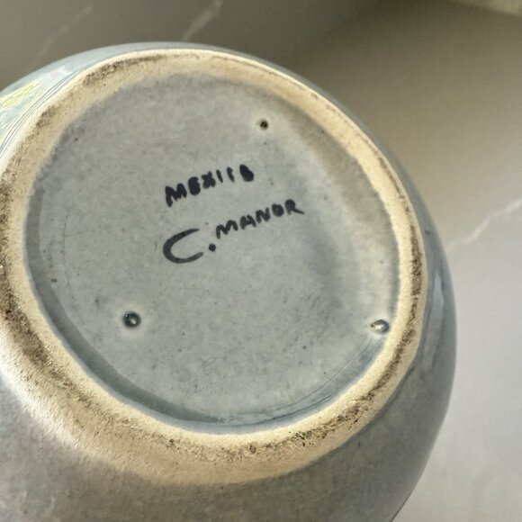 Vintage Tonala Mexican Folk Art Pottery Pitcher Jug Decorative Jalisco Signed - Picture 6 of 10